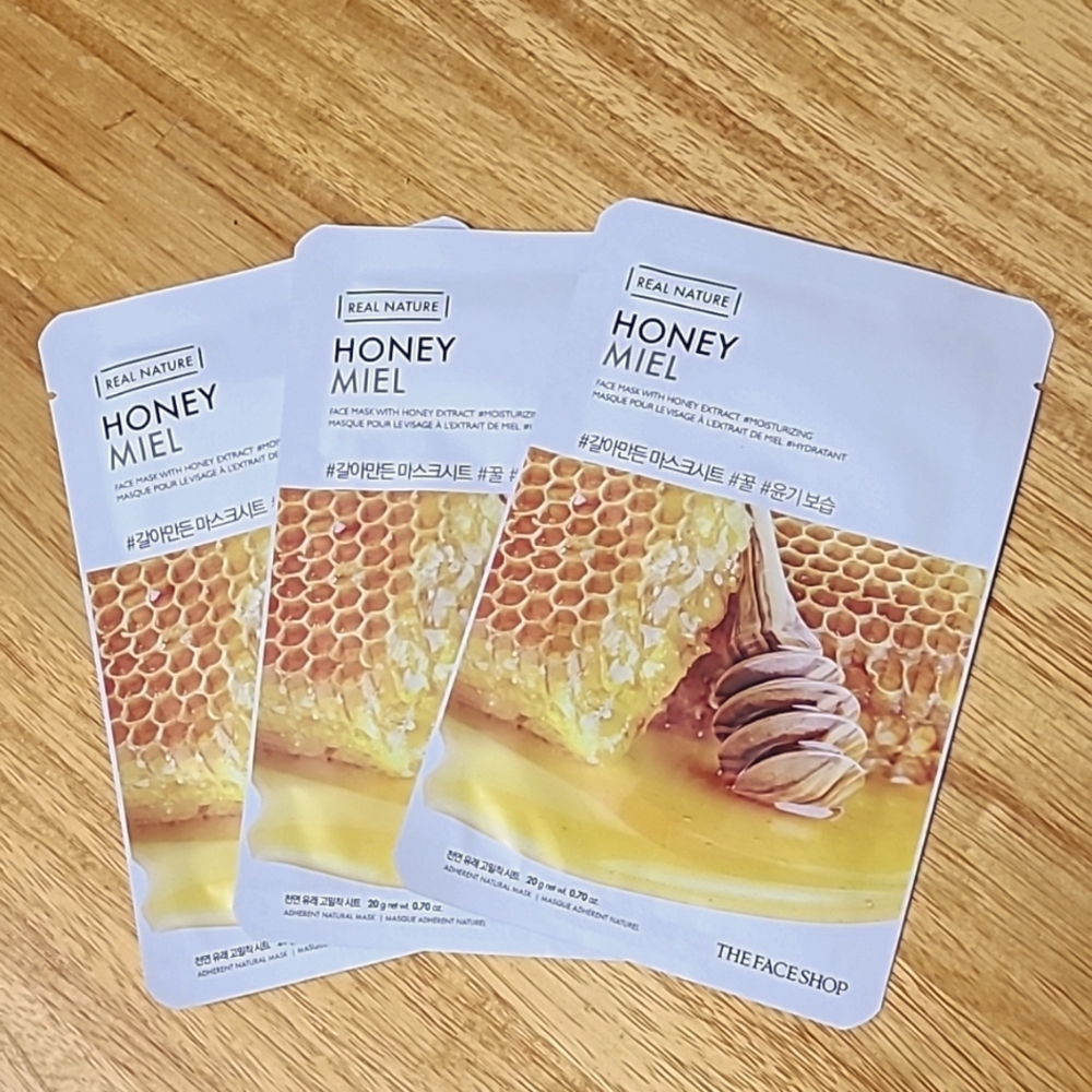 The Faceshope Real Nature Honey Mask Set of 3